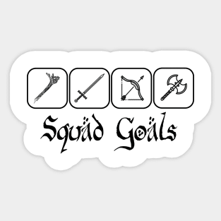 Squad Goals Legolas Gimli Aragorn Gandalf Sticker